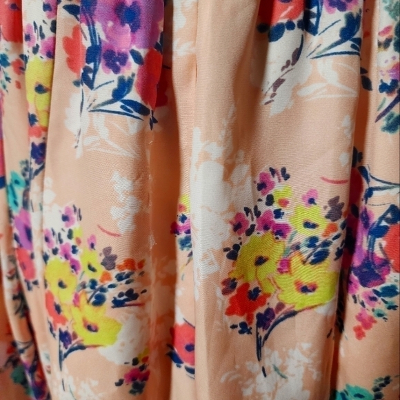 𝅺LC Lauren Conrad Women's Fit & Flare Sweetheart Floral Pink Dress - Picture 7 of 13